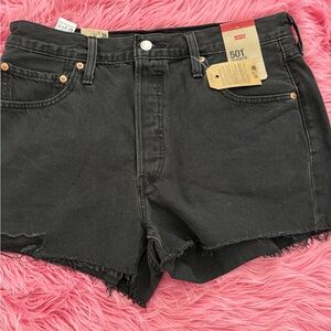 Levi's Women's Charcoal 501 Jean Shorts